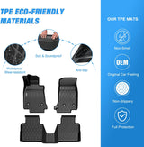 Nilight TPE Floor Mats for Cadillac CT5 2019 2020 2021 2022 2023 2024 All Weather Custom Fit Heavy Duty Floor Liners, view 3