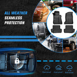 Nilight TPE Floor Mats for Chevy Chevrolet Camaro 2016 2017 2018 2019 2020 2021 2022 2023 2024 All Weather Custom Fit Heavy Duty Floor Liners, view 5