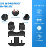 Nilight TPE Floor Mats for Chevy Chevrolet Suburban GMC Yukon XL 7 Seats Bucket Seats 2021 2022 2023 2024 2025 2026 All Weather Custom Fit Heavy Duty Floor Liners, view 3