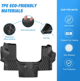 Nilight TPE Floor Mats for Chevy Express GMC Savana 1500 2500 3500 2015 2016 2017 2018 2019 2020 2021 2022 2023 2024 2025 All Weather Custom Fit Heavy Duty Floor Liners, view 3