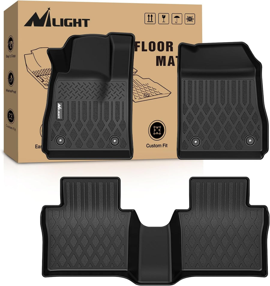 Nilight TPE Floor Mats for Chevy Impala 2014 2015 2016 2017 2018 2019 2020 (Not for Vinyl Floors) All Weather Custom Fit Heavy Duty Floor Liners