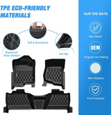 Nilight TPE Floor Mats for Chevy Silverado GMC Sierra 1500 Crew Cab 2007-2013, Silverado GMC Sierra 2500 3500 2007 2008 2009 2010 2011 2012 2013 2014 All Weather Custom Fit Heavy Duty Floor Liners, view 3