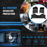 Nilight TPE Floor Mats for Chevy Silverado GMC Sierra 1500 Crew Cab 2007-2013, Silverado GMC Sierra 2500 3500 2007 2008 2009 2010 2011 2012 2013 2014 All Weather Custom Fit Heavy Duty Floor Liners, view 6