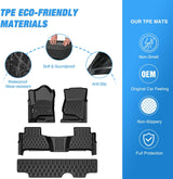 Nilight TPE Floor Mats for Chevy Tahoe GMC Yukon 2015 2016 2017 2018 2019 2020 (Not for XL) All Weather Custom Fit Heavy Duty Floor Liners, view 3
