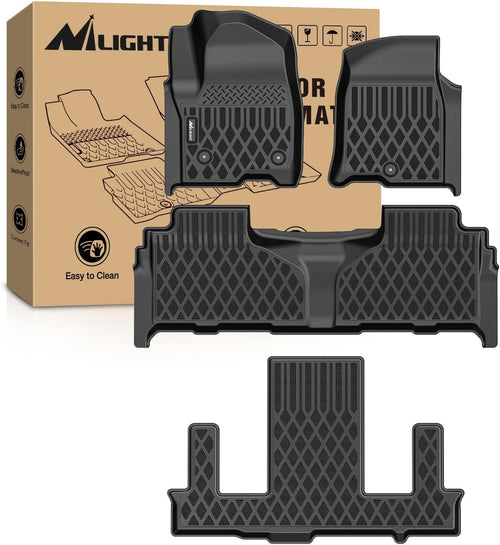 Nilight TPE Floor Mats for Chevy Tahoe GMC Yukon Denali Cadillac Escalade Bucket Seats 2021 2022 2023 2024 2025 2026 All Weather Custom Fit Heavy Duty Floor Liners
