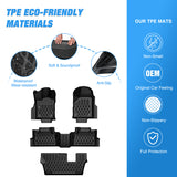 Nilight TPE Floor Mats for Dodge Durango 7 Seats 2nd Row Bench Seat 2016 2017 2018 2019 2020 2021 2022 2023 2024 2025 2026 All Weather Custom Fit Heavy Duty Floor Liners, view 2