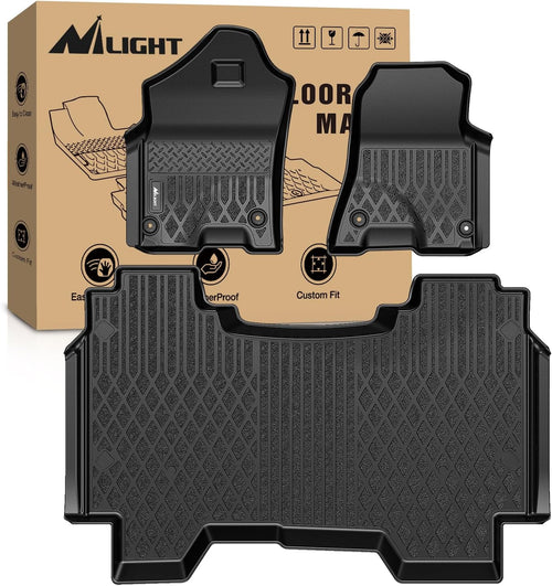 Nilight TPE Floor Mats for Dodge Ram 1500 Crew Cab New Body (Not Classic) 2019 2020 2021 2022 2023 2024 All Weather Custom Fit Heavy Duty Floor Liners