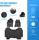 Nilight TPE Floor Mats for Dodge Ram 1500 Crew Cab New Body (Not Classic) 2019 2020 2021 2022 2023 2024 All Weather Custom Fit Heavy Duty Floor Liners, view 3