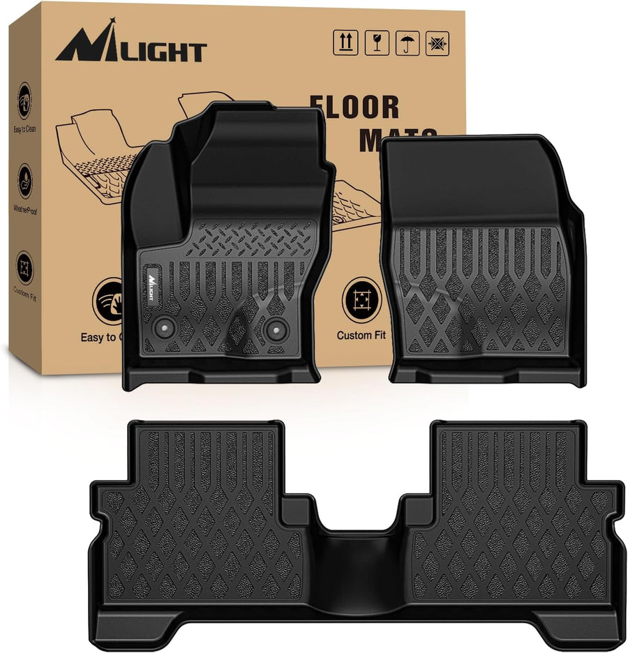 Nilight TPE Floor Mats for Ford Escape 2013-2019 / Ford C-Max 2013 2014 2015 2016 2017 2018 All Weather Custom Fit Heavy Duty Floor Liners