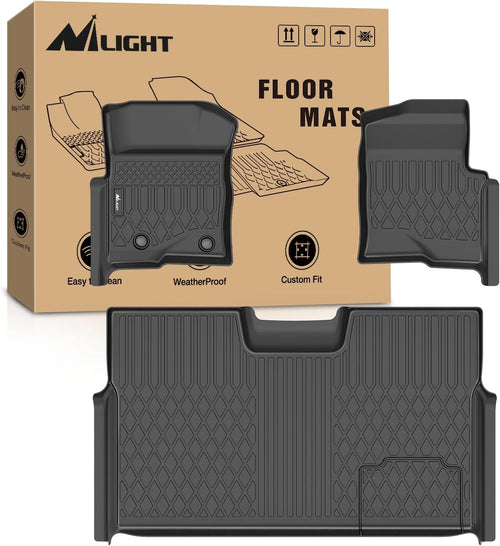 Nilight TPE Floor Mats for Ford F150 F-150 SuperCrew Crew Cab Bucket Seat 2010 2011 2012 2013 2014, All Weather Custom Fit Heavy Duty Floor Liners