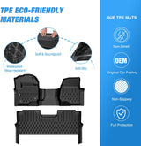 Nilight TPE Floor Mats for Ford F250 F350 F450 F550 Super Duty Crew Cab Bench Seat 2017 2018 2019 2020 2021 2022 2023 2024 2025 2026 All Weather Custom Fit Heavy Duty Floor Liners, view 3