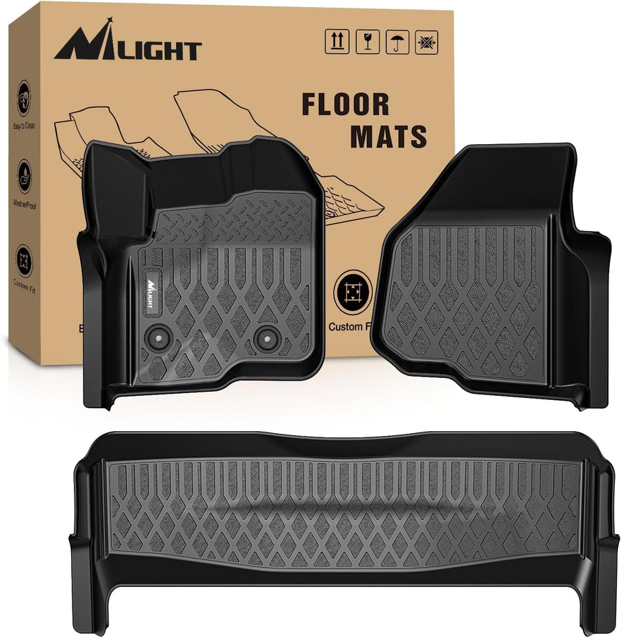 Nilight TPE Floor Mats for Ford F250 F350 F450 SuperCrew Crew Cab 2012 2013 2014 2015 2016 All Weather Custom Fit Heavy Duty Floor Liners