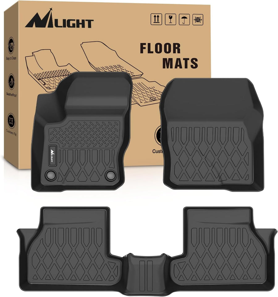 Nilight TPE Floor Mats for Ford Focus 2012 2013 2014 2015 2016 2017 2018, All Weather Custom Fit Heavy Duty Floor Liners