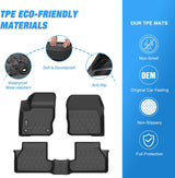 Nilight TPE Floor Mats for Ford Focus 2012 2013 2014 2015 2016 2017 2018, All Weather Custom Fit Heavy Duty Floor Liners, view 3