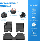 Nilight TPE Floor Mats for Ford Maverick Hybrid 2022 2023 2024 2025 2026, All Weather Custom Fit Heavy Duty Floor Liners, view 3