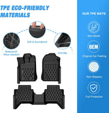 Nilight TPE Floor Mats for Ford Ranger SuperCrew Cab 2024 2025 2026 | All Weather Custom Fit Heavy Duty Floor Liners, view 3