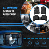 Nilight TPE Floor Mats for Ford Ranger SuperCrew Cab 2024 2025 2026 | All Weather Custom Fit Heavy Duty Floor Liners, view 6