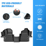 Nilight TPE Floor Mats for Ford Transit 150 250 350 350HD w/Carpet Flooring (No for Connect) 2015 2016 2017 2018 2019 2020 2021 All Weather Custom Fit Heavy Duty Floor Liners, view 2