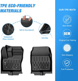 Nilight TPE Floor Mats for Ford Transit Connect with Vinyl Flooring and Posts Only 2014 2015 2016 2017 2018 2019 2020 2021 All Weather Custom Fit Heavy Duty Floor Liners, view 3