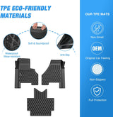 Nilight TPE Floor Mats for Freightliner Cascadia 2018 2019 2020 2021 2022 2023 All Weather Custom Fit Heavy Duty Floor Liners, view 3