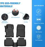 Nilight TPE Floor Mats for Honda Accord 2008 2009 2010 2011 2012 All Weather Custom Fit Heavy Duty Floor Liners, view 3