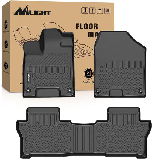 Nilight TPE Floor Mats for Honda Passport 2019 2020 2021 2022 2023 2024 2025 All Weather Custom Fit Heavy Duty Floor Liners