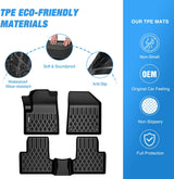 Nilight TPE Floor Mats for Jeep Cherokee 2015 2016 2017 2018 2019 2020 2021 2022 2023 All Weather Custom Fit Heavy Duty Floor Liners, view 3