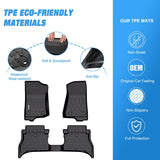 Nilight 2021 2022 2023 2024 2025 2026 Jeep Wrangler 4XE Hybrid 4 Doors TPE Floor Mats, view 3