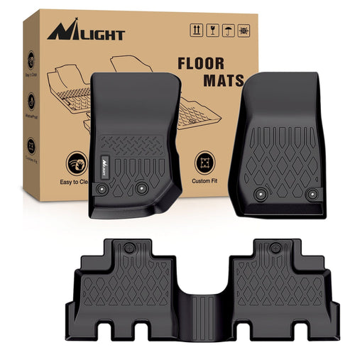 Nilight 2013 2014 2015 2016 2017 2018 Jeep Wrangler JK Unlimited 4 Doors (Not for JL 4XE) TPE Floor Mats