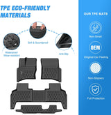 Nilight TPE Floor Mats for Land Rover Defender 110 2020 2021 2022 2023 2024 2025 All Weather Custom Fit Heavy Duty Floor Liners, view 3