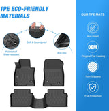 Nilight TPE Floor Mats for Mazda 3 2014 2015 2016 2017 2018, All Weather Custom Fit Heavy Duty Floor Liners, view 3