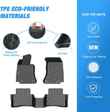 Nilight TPE Floor Mats for Mercedes Benz C-Class Sedan C300 C350e AMG C63 AMG S 2015 2016 2017 2018 2019 2020 2021 All Weather Custom Fit Heavy Duty Floor Liners, view 3