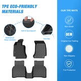 Nilight TPE Floor Mats for Mercedes Benz E-Class E300 E320 E350 E400 E550 E63 2017 2018 2019 2020 2021 2022 2023 All Weather Custom Fit Heavy Duty Floor Liners, view 3