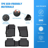 Nilight TPE Floor Mats for Mitsubishi Eclipse Cross 2018 2019 2020 2021 2022 2023 2024 2025 All Weather Custom Fit Heavy Duty Floor Liners, view 3
