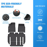 Nilight 2022 2023 2024 2025 Tesla Model X 7 Seats TPE Floor Mats, view 3