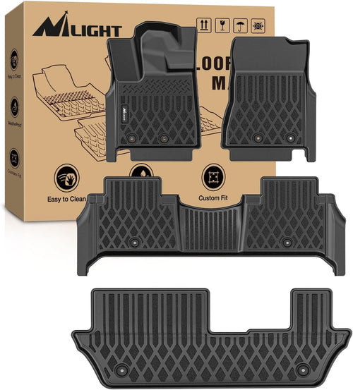 Nilight TPE Floor Mats for Nissan Armada Infiniti QX80 7seats 2025 2026 All Weather Custom Fit Heavy Duty Floor Liners
