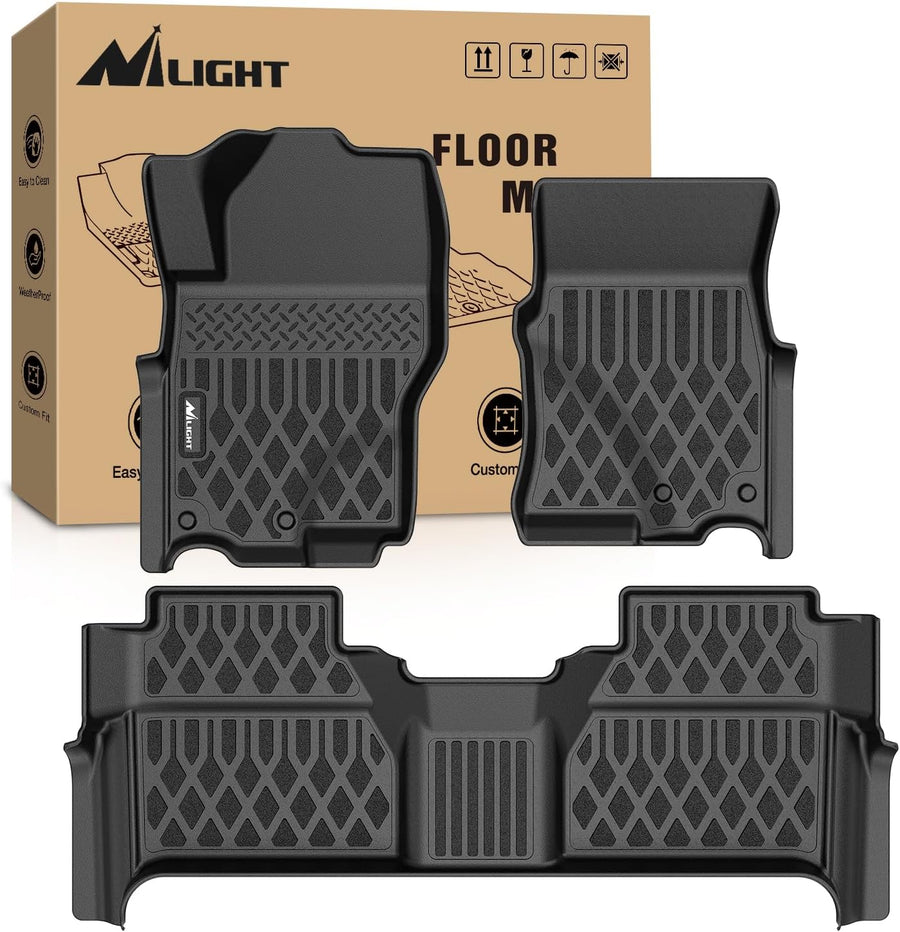 Nilight TPE Floor Mats for Nissan Frontier Crew Cab 2022 2023 2024 2025 2026 All Weather Custom Fit Heavy Duty Floor Liners