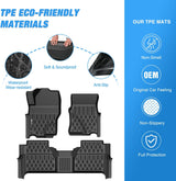 Nilight TPE Floor Mats for Nissan Frontier Crew Cab 2022 2023 2024 2025 2026 All Weather Custom Fit Heavy Duty Floor Liners, view 3
