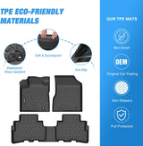 Nilight TPE Floor Mats for Nissan Murano 2017 2018 2019 2020 2021 2022 2023 2024, All Weather Custom Fit Heavy Duty Floor Liners, view 3