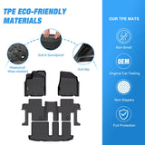 Nilight 2013 2014 2015 2016 2017 2018 2019 2020 Nissan Pathfinder TPE Floor Mats, view 3