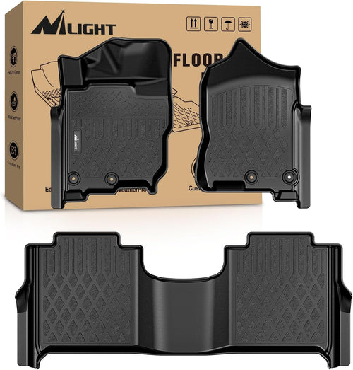 Nilight TPE Floor Mats for Nissan Titan 2017-2021 / TitanXD Crew Cab 2016 2017 2018 2019 2020 All Weather Custom Fit Heavy Duty Floor Liners