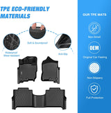 Nilight TPE Floor Mats for Nissan Titan 2017-2021 / TitanXD Crew Cab 2016 2017 2018 2019 2020 All Weather Custom Fit Heavy Duty Floor Liners, view 3