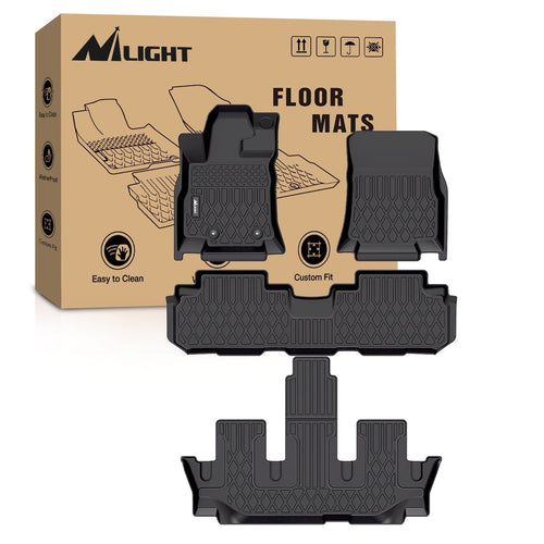 Nilight TPE Floor Mats for Subaru Ascent 7 Seater 2nd Row Bucket Seat 2019 2020 2021 2022 2023 2024 2025