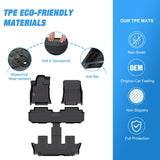 Nilight TPE Floor Mats for Subaru Ascent 7 Seater 2nd Row Bucket Seat 2019 2020 2021 2022 2023 2024 2025, view 3