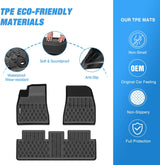 Nilight TPE Floor Mats for Tesla Model 3 2024 2025 2026 All Weather Custom Fit Heavy Duty Floor Liners, view 3