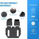 Nilight TPE Floor Mats for Tesla Model X 6 Seater 2022 2023 2024 2025 2026 All Weather Custom Fit Heavy Duty Floor Liners, view 3