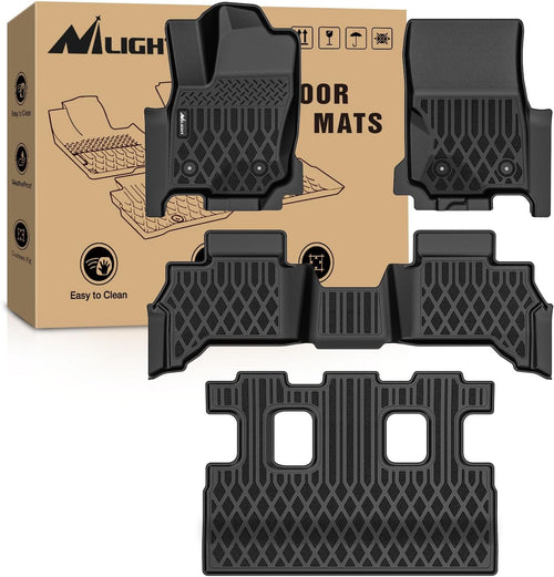 Nilight TPE Floor Mats for Toyota 4Runner 7 Seats Only 2025 2026 | All Weather Custom Fit Heavy Duty Floor Liners