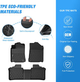 Nilight TPE Floor Mats for Toyota Avalon 2013 2014 2015 2016 2017 2018 All Weather Custom Fit Heavy Duty Floor Liners, view 3