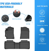 Nilight TPE Floor Mats for Toyota Camry 2015 2016 2017, All Weather Custom Fit Heavy Duty Floor Liners, view 3