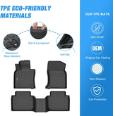 Nilight TPE Floor Mats for Toyota Camry AWD Only 2020 2021 2022 2023 2024, All Weather Custom Fit Heavy Duty Floor Liners, view 3
